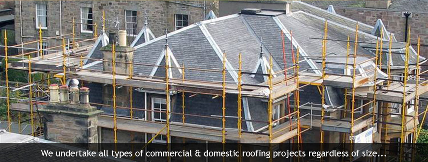 Storm Damage Repairs Being Carried Out Edinburgh Roofing Services